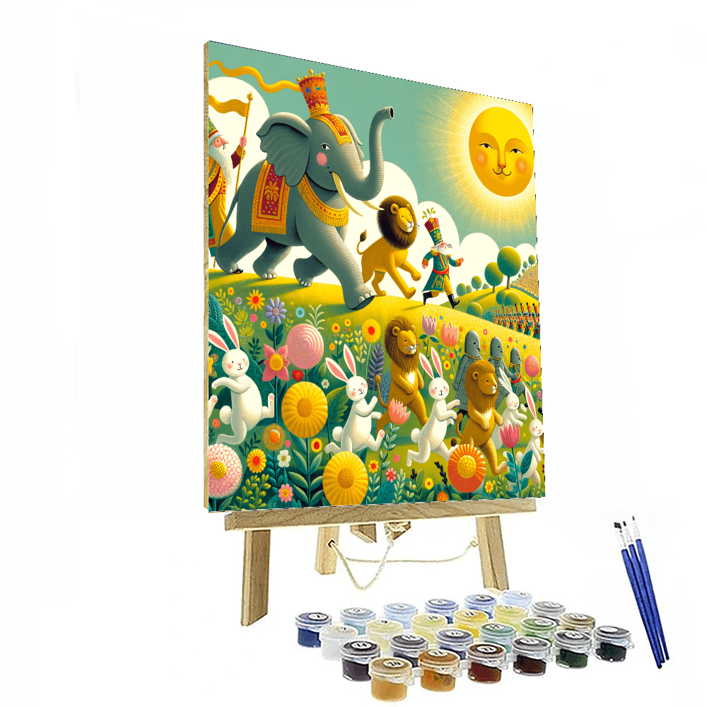 Merry Animal Parade Paint By Numbers Art