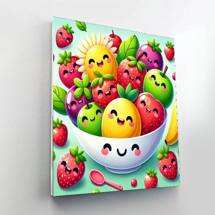 Happy Fruit Salad Painting By Numbers Kit