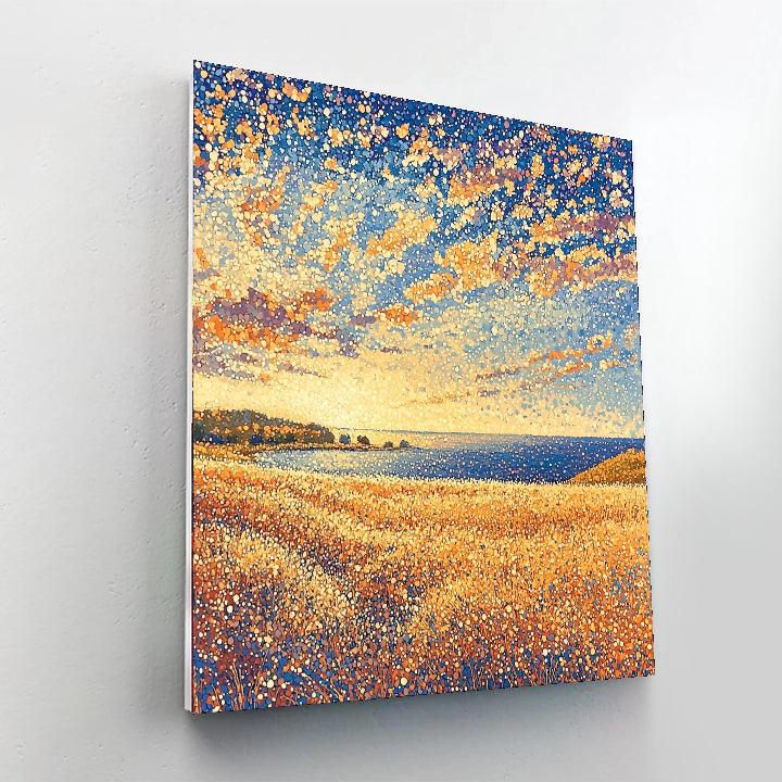 Georges Seurat Inspired Transcendent Landscapes  Paint By Number