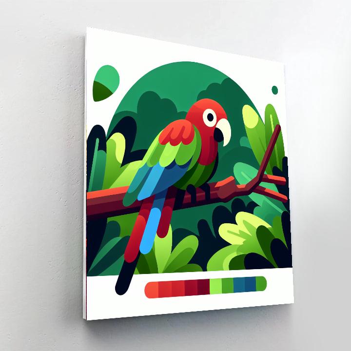Rainforest Parrot Paradise Painting By Numbers Kit