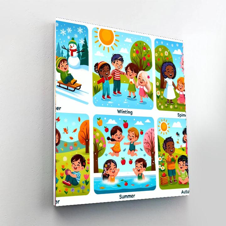 Vibrant Seasons Of Joy Painting By Numbers Kit