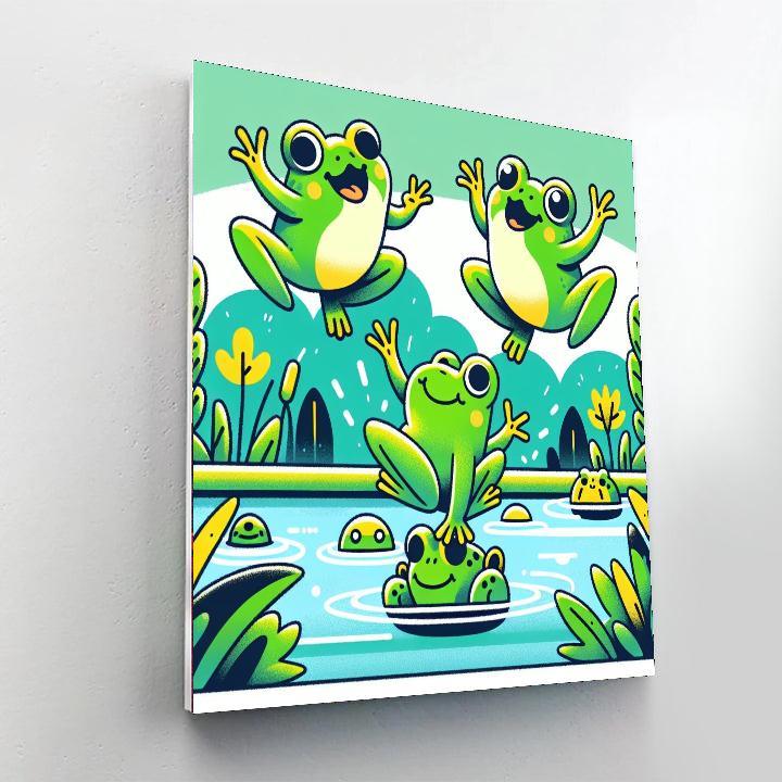 Joyful Jungle Frogs Paint By Color