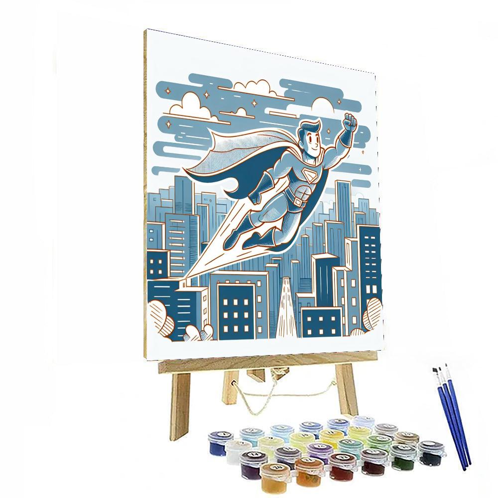 Superhero Adventure World Painting Number Kit