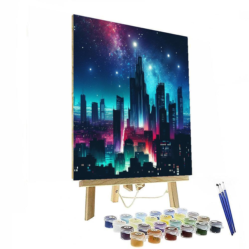 Astonishing City Night Lights Painting By Numbers Kit