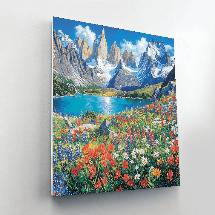 Hiking In Torres Del Paine Numbered Painting Kits