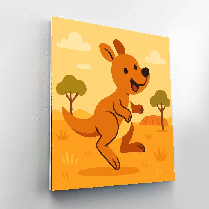 Cheerful Kangaroo Numbered Painting Kits