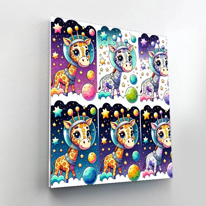 Giraffe Galaxy Exploration Paint By Numbers