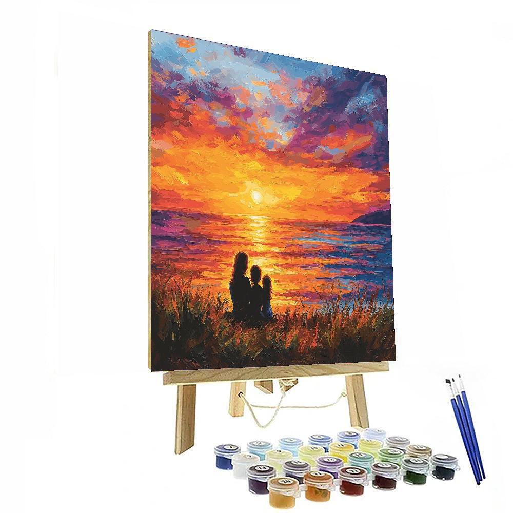 Mommy And Me At Sunset Paint By Numbers Kits