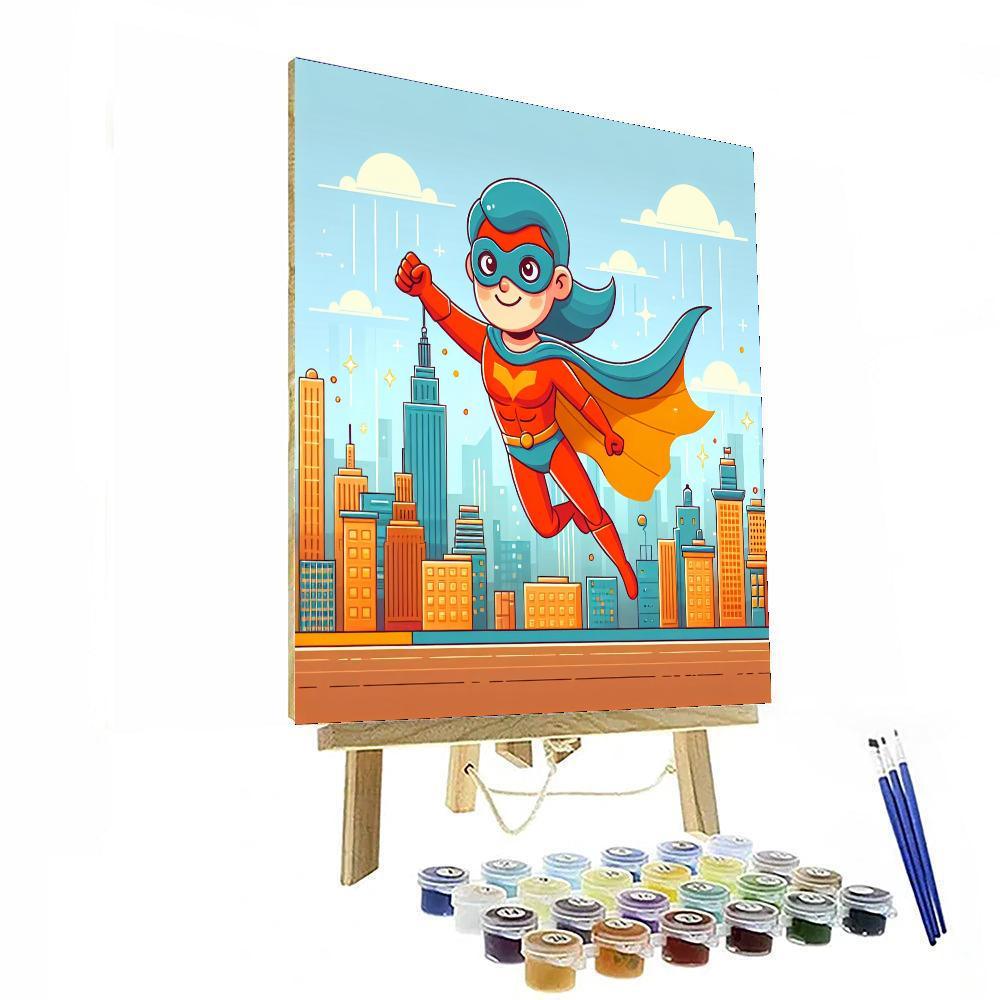 Superhero Mission Paint By Numbers Art