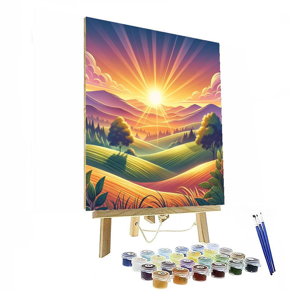 Golden Sunrise Bliss Paint By Number