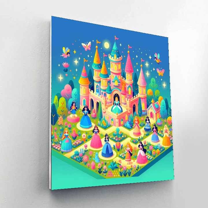Playful Princess Castle Paint By Color
