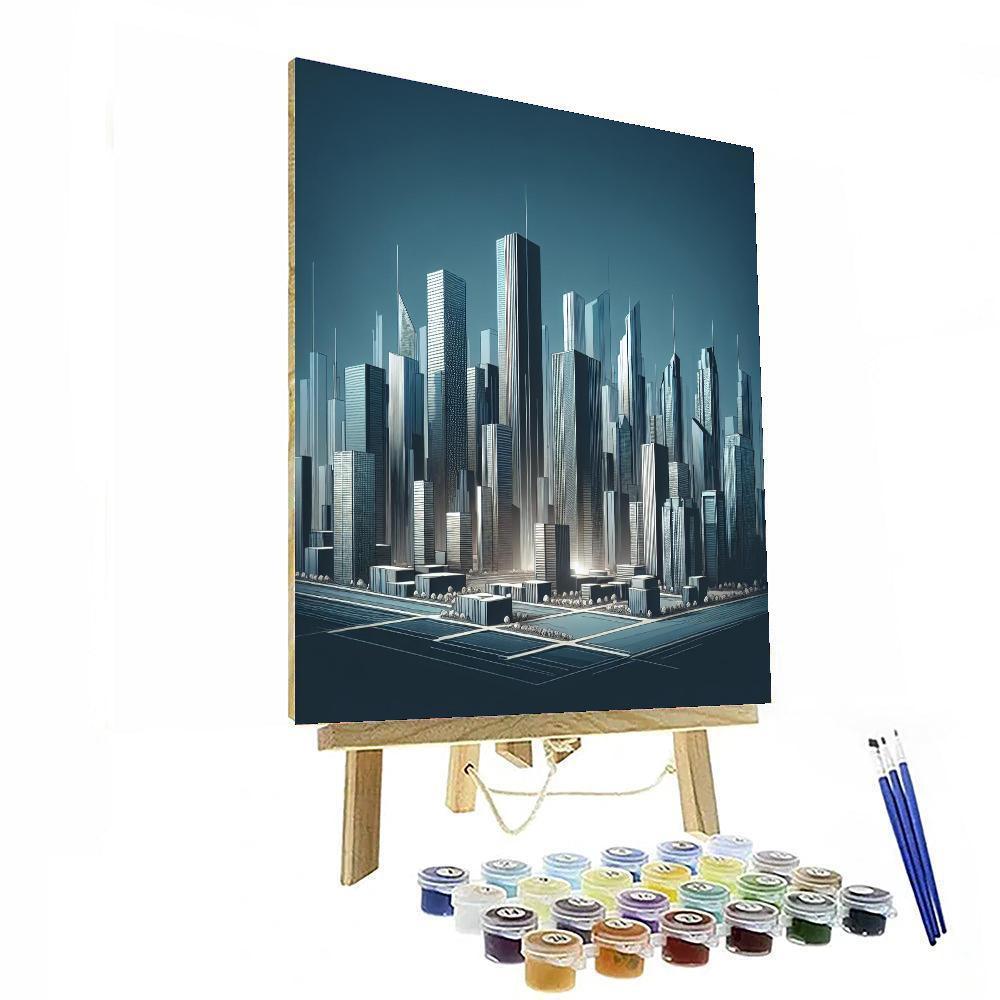 Chic City Skylines Painting Number Kit