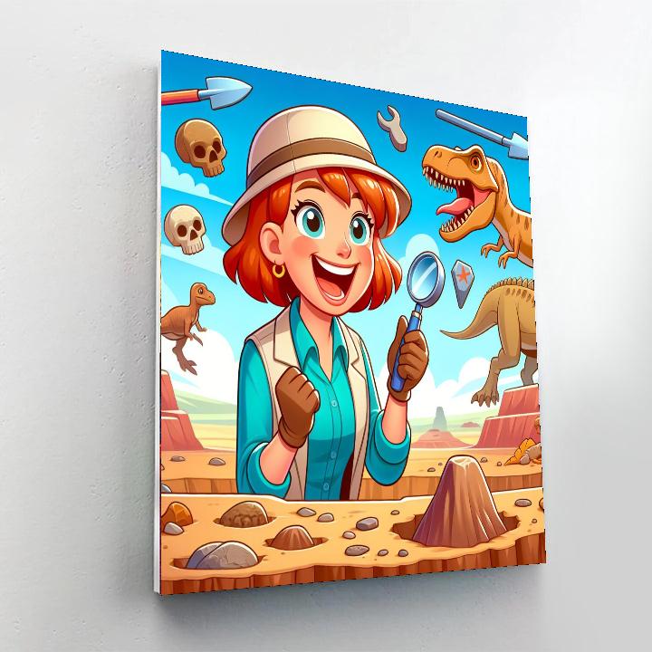 Delightful Dino Dig Number Painting