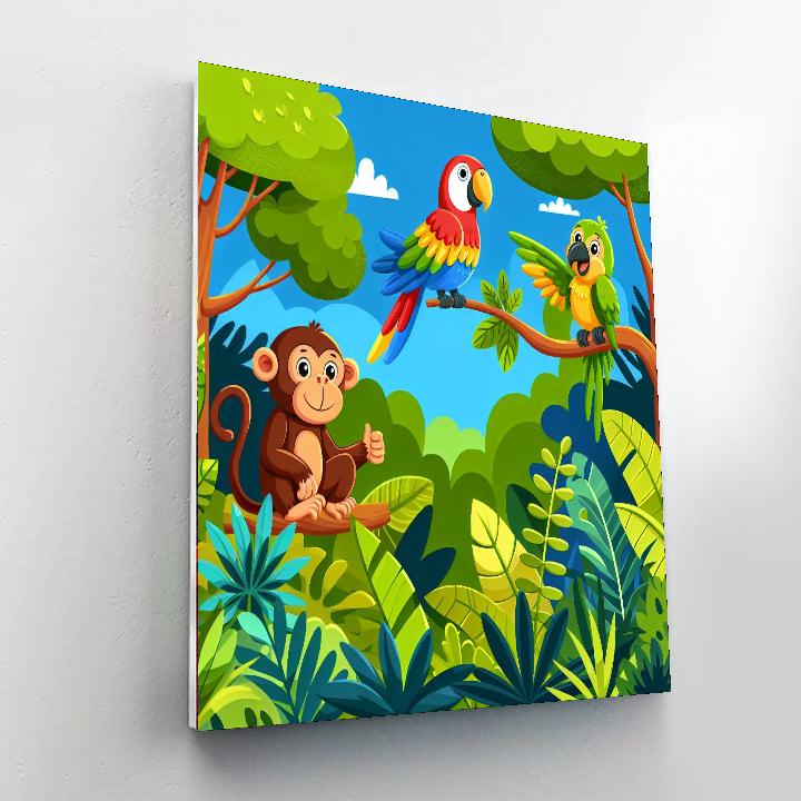 Jungle Friends Reunion Paint By Numbers