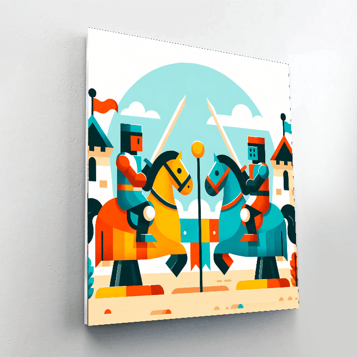 Castle Knights' Tournament Paint By Numbers Kits