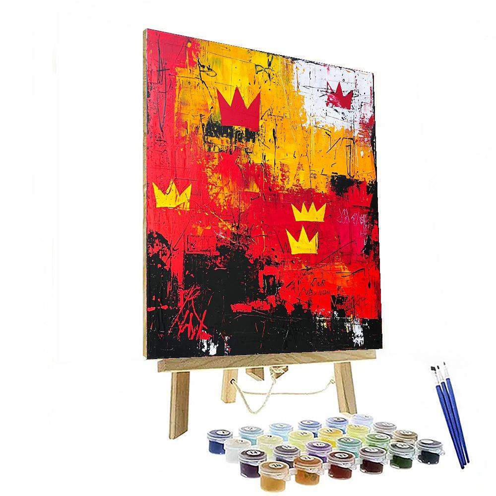 Jean-Michel Basquiat Inspired Crown Of Expression  Paint By Numbers Kits