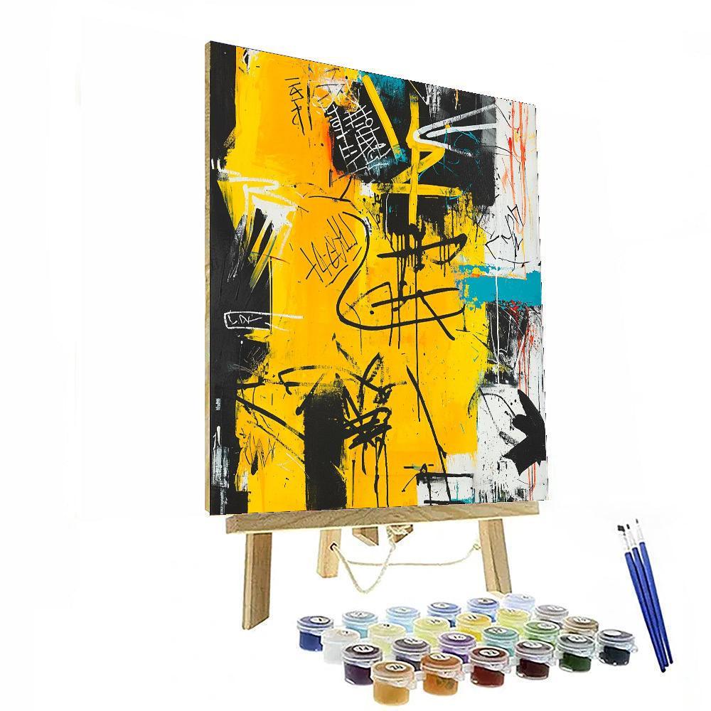 Jean-Michel Basquiat Inspired Echoes Of Struggle  Paint By Color