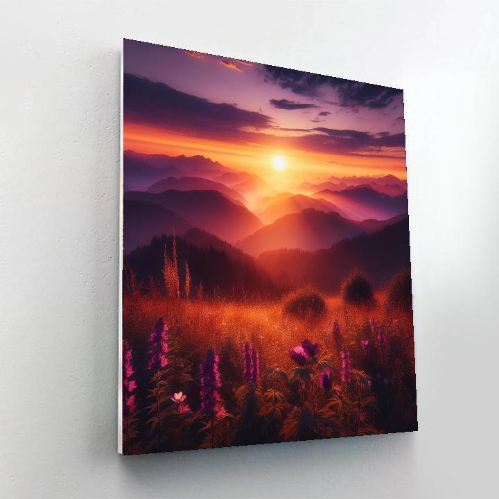 Majestic Sunset Overlook Paint By Color