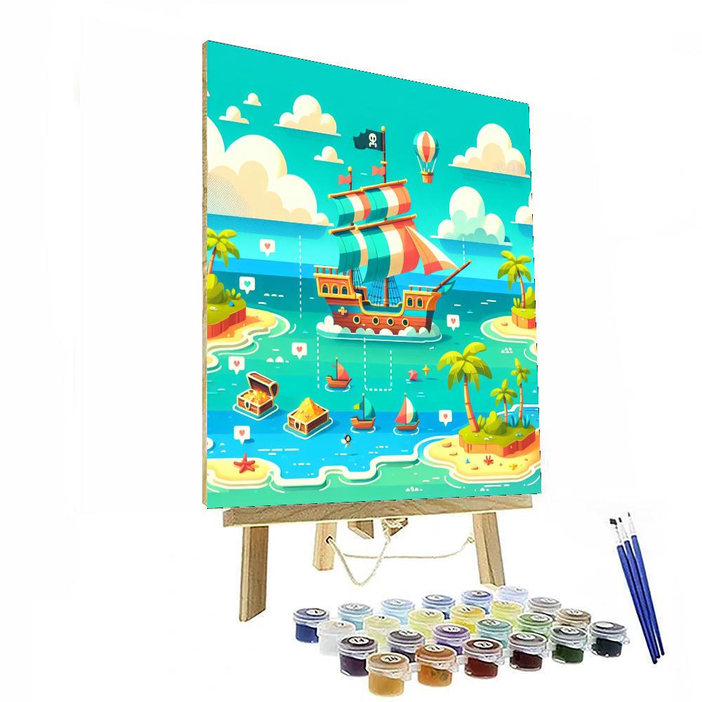 Pirate's Caribbean Cruise Number Painting