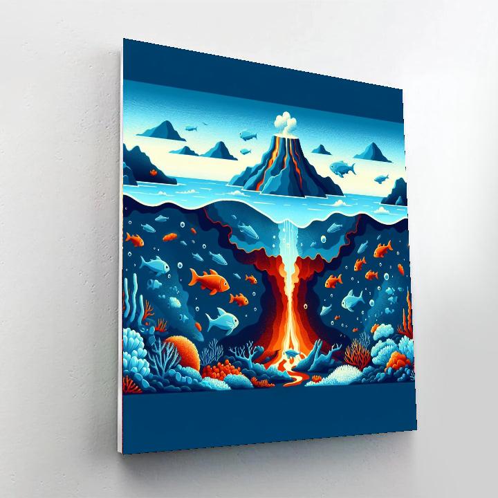 Undersea Volcano Exploration Paint By Color