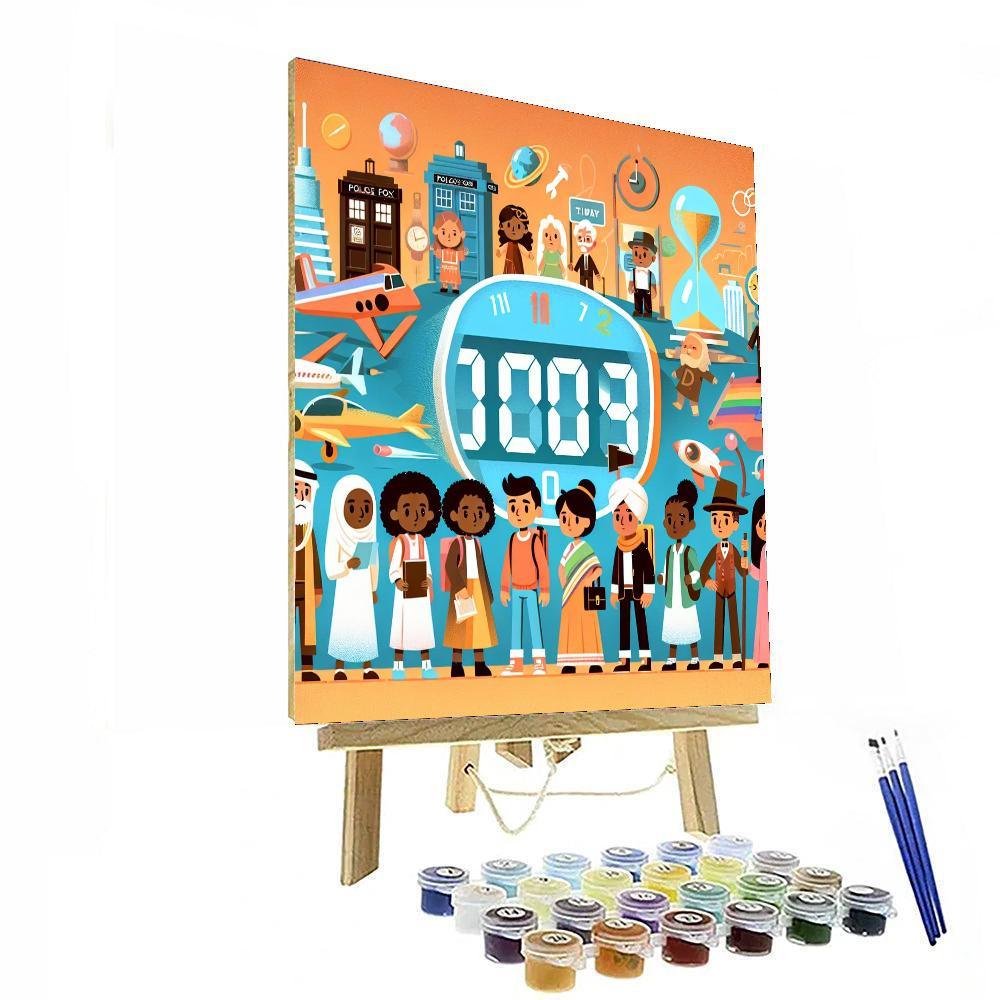 Time-traveling Tykes Painting By Numbers Kit