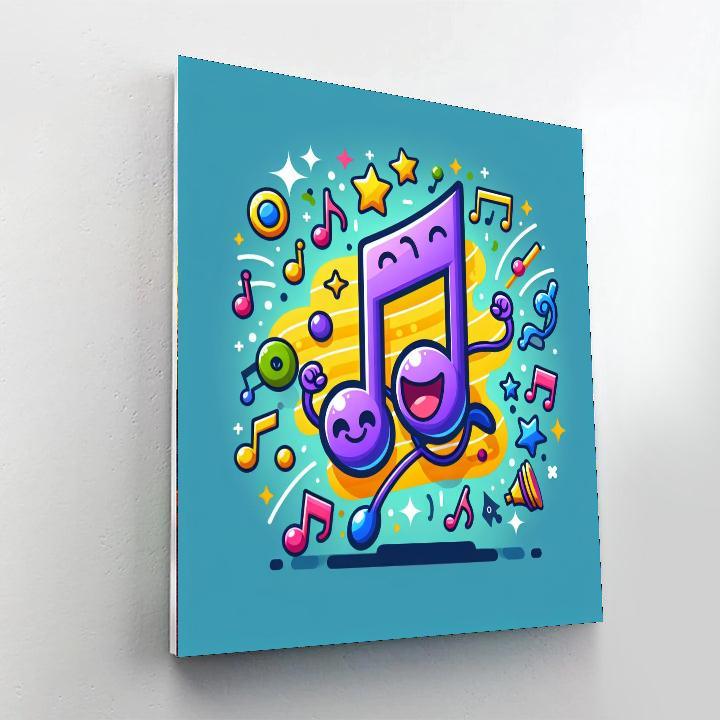 Joyful Music Note DIY Paint By Numbers