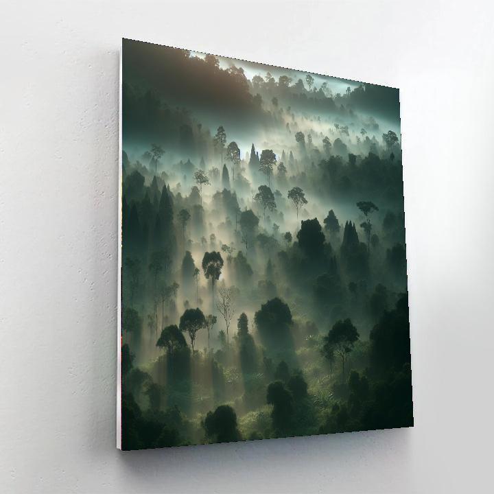 Misty Forest Awakening Paint By Numbers