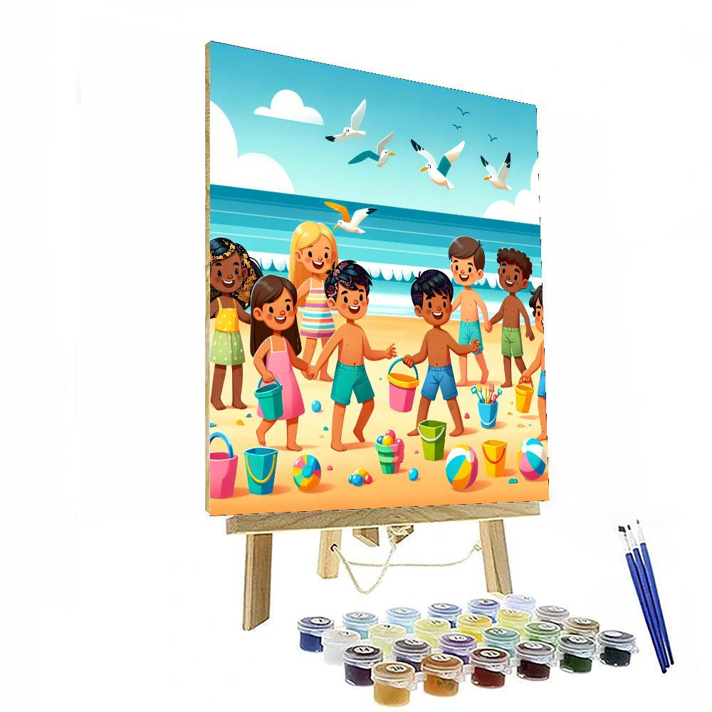Joyful Beach Bonanza Number Painting