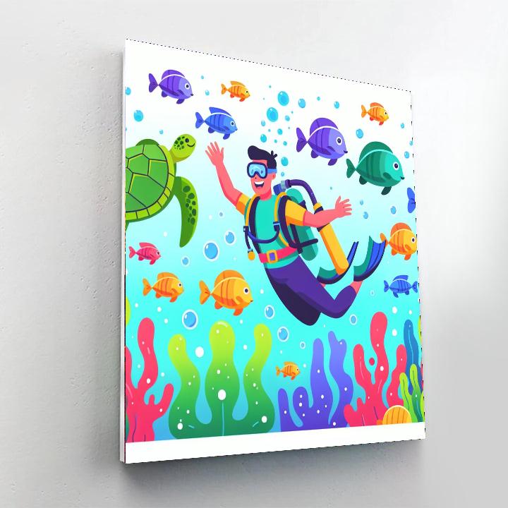 Undersea Adventure Exploration Number Painting