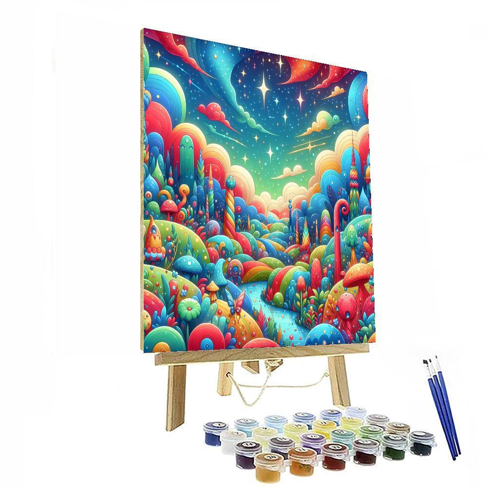 Children's Wonderland Number Painting