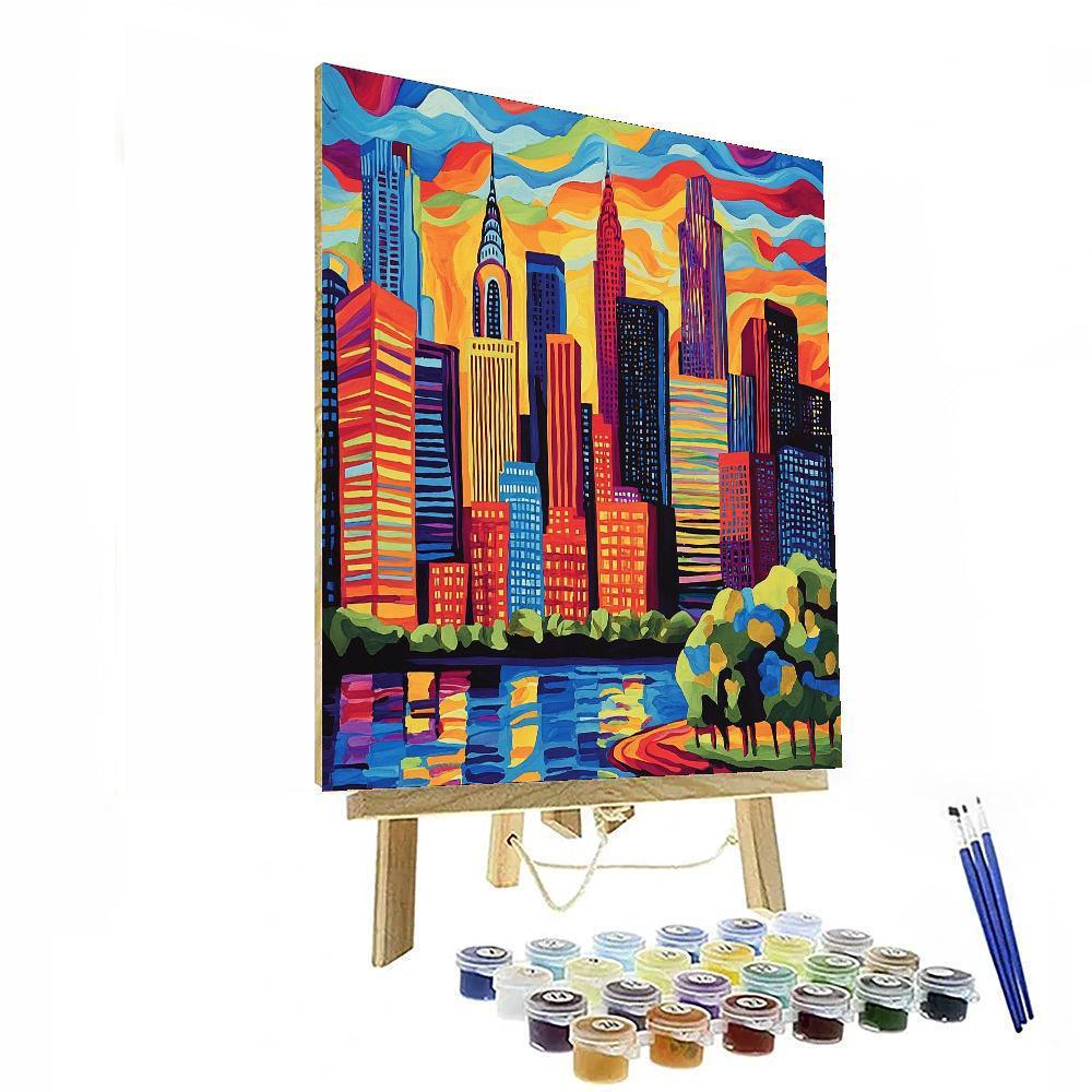 Fernand Léger Inspired City Pulse  Painting By Numbers Kit