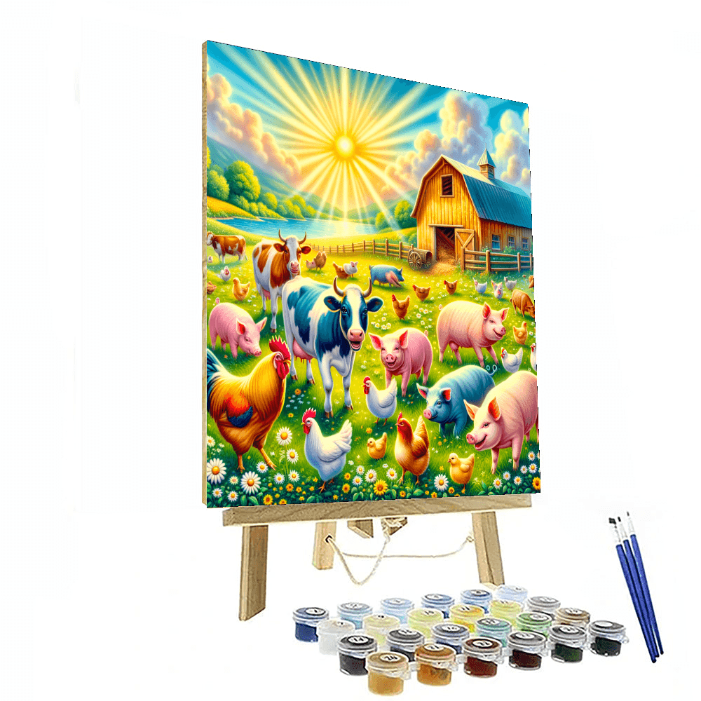 Delightful Farm Life Painting By Numbers Kit