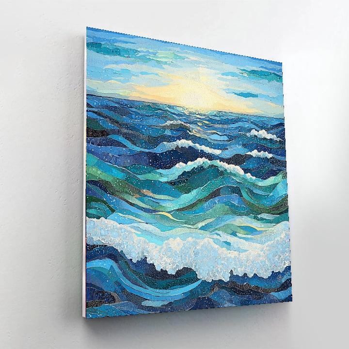 Georges Seurat Inspired Symphony Of Waves  Numbered Painting Kits