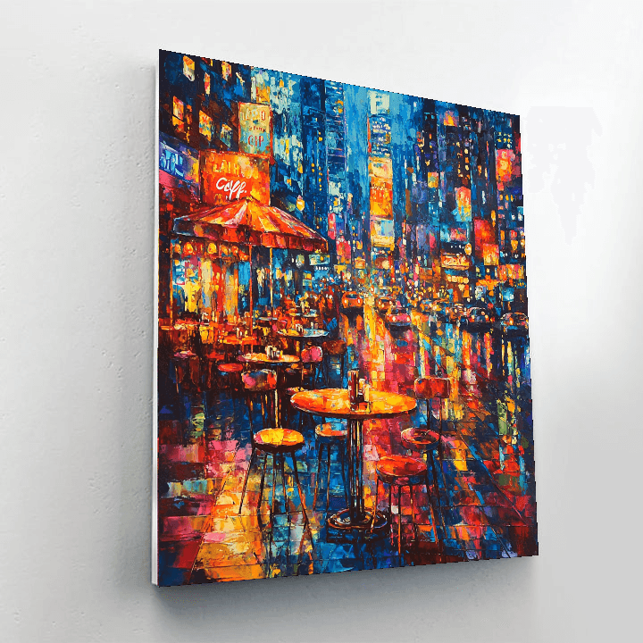 Leonid Afremov Inspired Dazzling City Lights  DIY Paint By Numbers