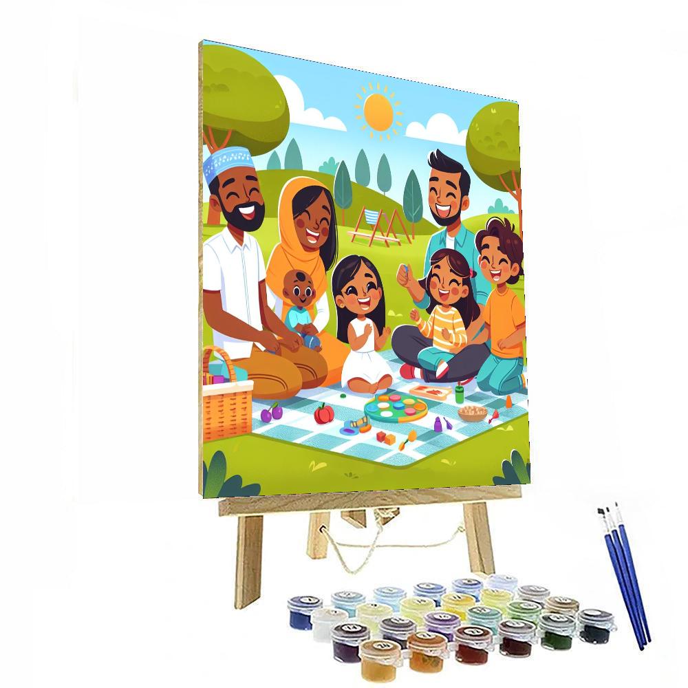 Joyful Family Adventures Painting Number Kit