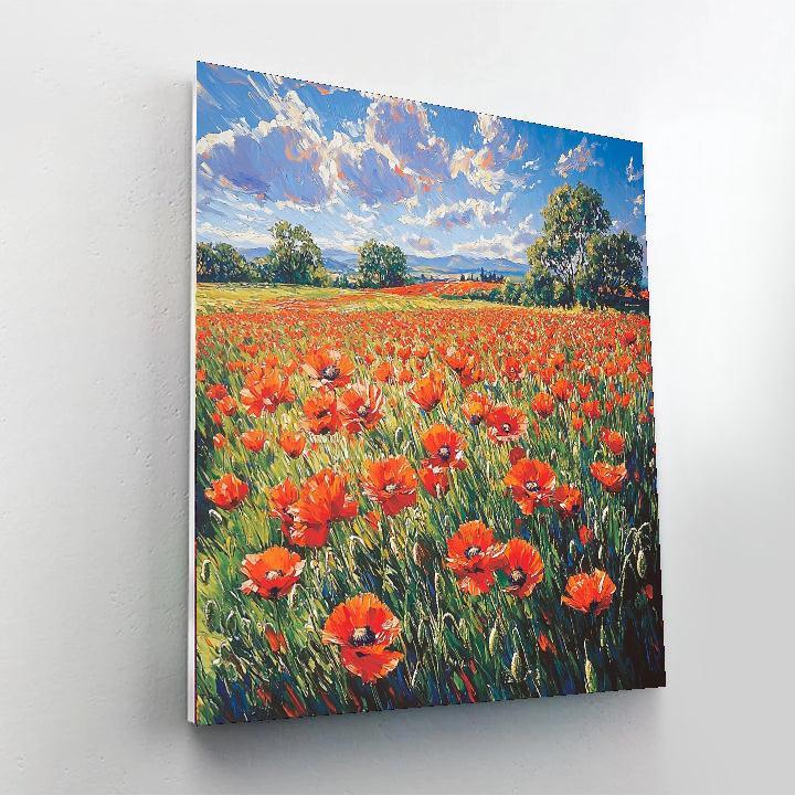 Vincent Van Gogh Inspired Van Gogh's Wild Poppies  Numbered Painting Kits