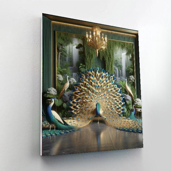 Regal Peacocks Display Numbered Painting Kits
