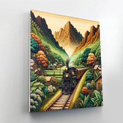 Timeless Vintage Train Number Painting