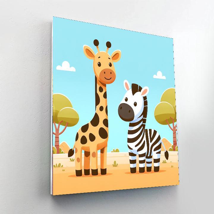 Safari Animals Gathering Numbered Painting Kits