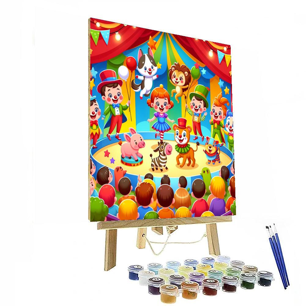 Exciting Circus Show Paint By Numbers Art