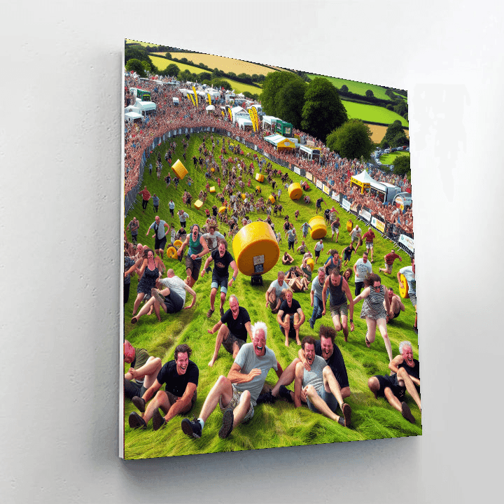 The Cheese Rolling Festival Number Painting