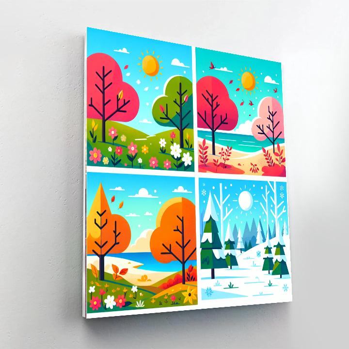 Seasons Of Color Painting Number Kit