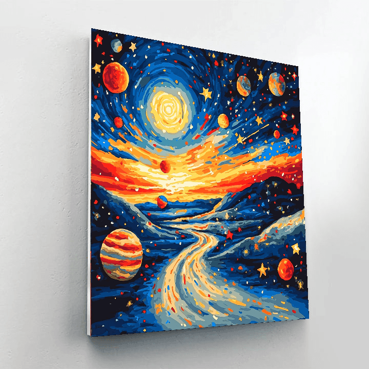 Edvard Munch Inspired Munch's Cosmic Harmony  Paint By Numbers Art
