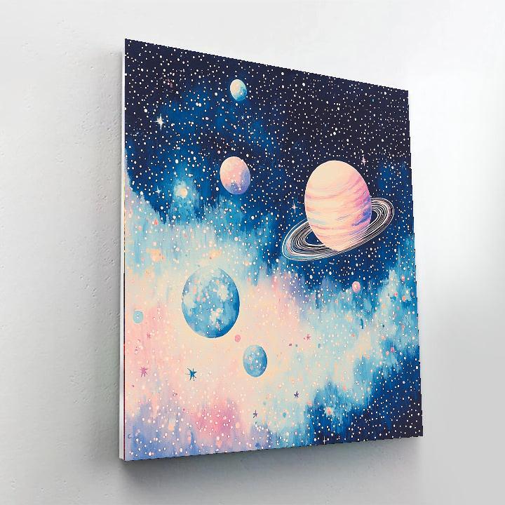 Georges Seurat Inspired Pastel Universe  Numbered Painting Kits