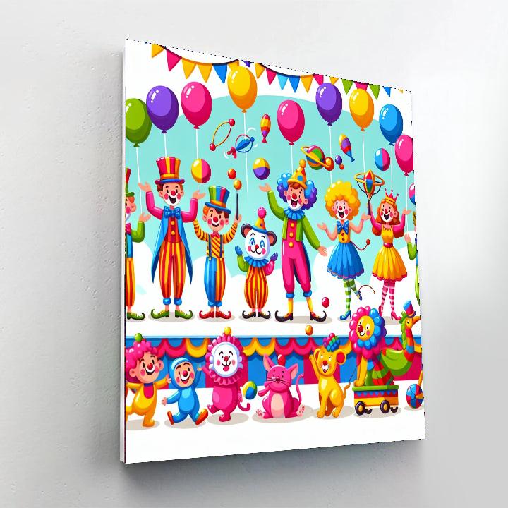 Happy Circus Parade Paint By Numbers Art