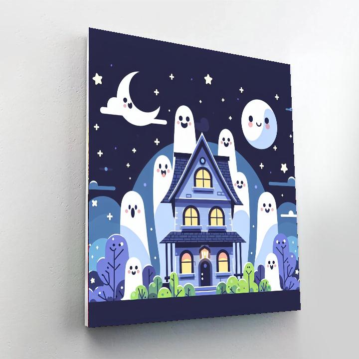 Mystery In The Haunted House Number Painting