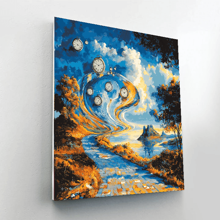 Salvador Dali Inspired Dali's Time Distortion  Paint By Numbers Art