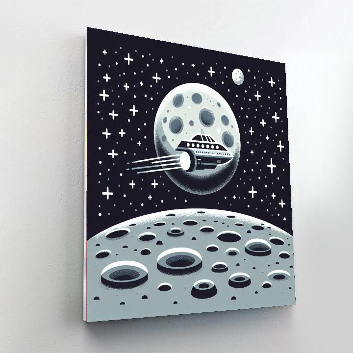 Lunar Exploration Mission Paint By Number