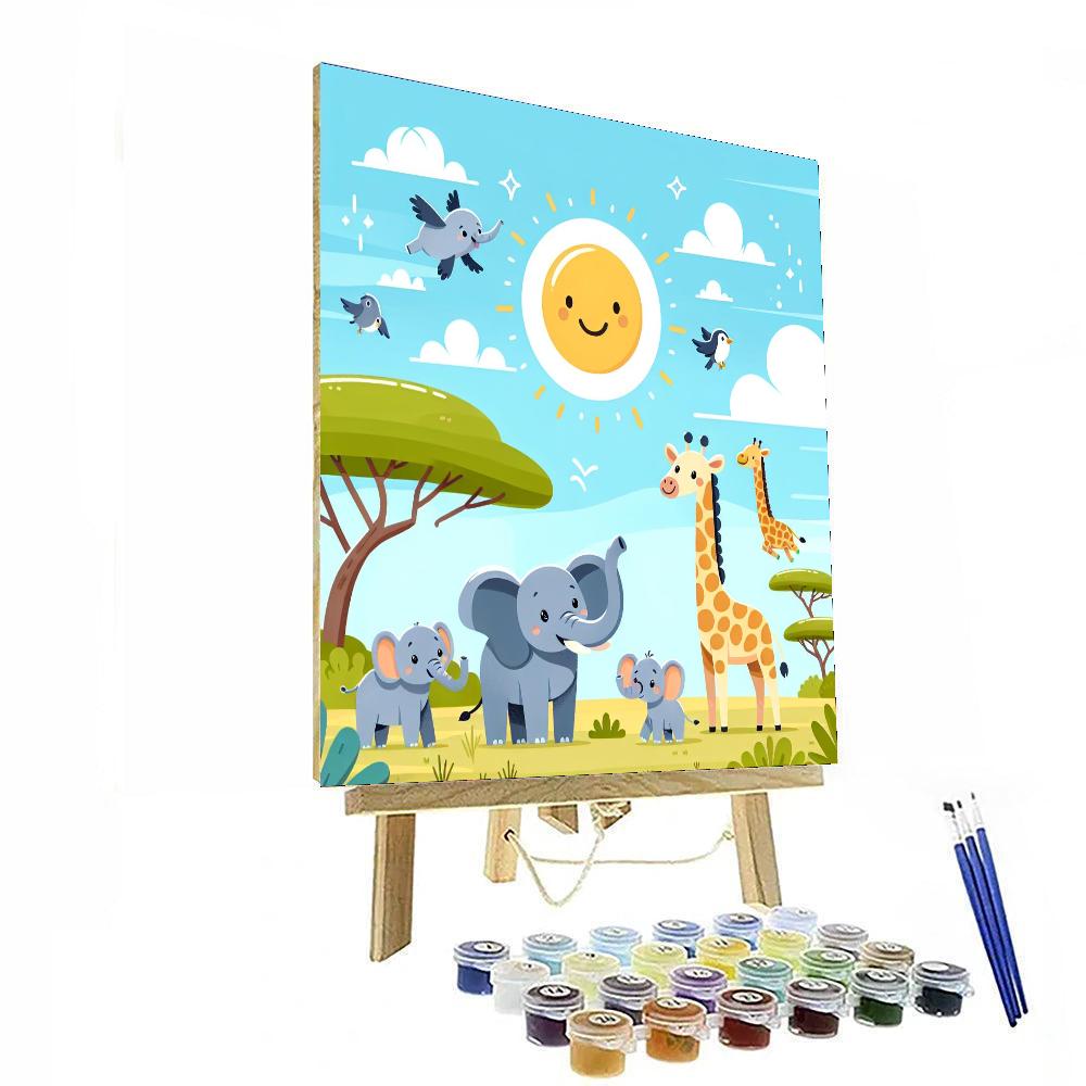 Sunshine Safari Celebration Paint By Numbers Art