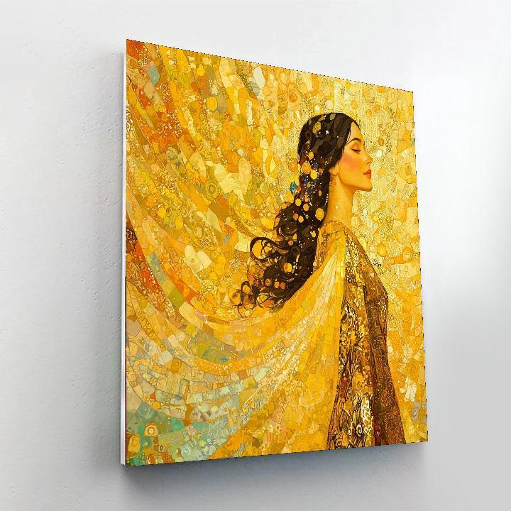 Gustav Klimt Inspired Whispers Of The Golden Dawn  Paint By Numbers Kits